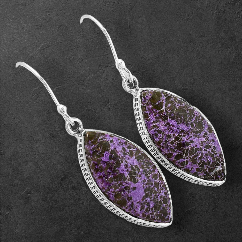 Natural Purpurite - South Africa Earrings E-1001 SDE87604
