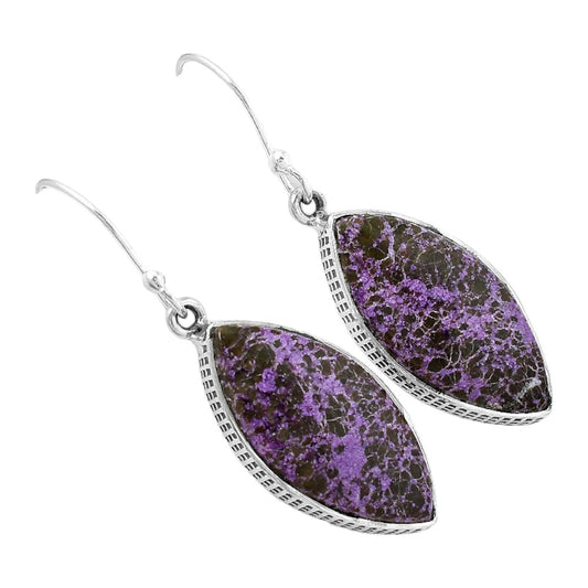 Natural Purpurite - South Africa Earrings E-1001 SDE87604