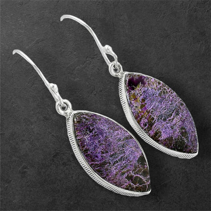 Natural Purpurite - South Africa Earrings E-1001 SDE87614