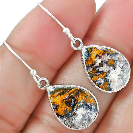 Natural Indian Blanket Jasper Earrings E-1001 SDE87623