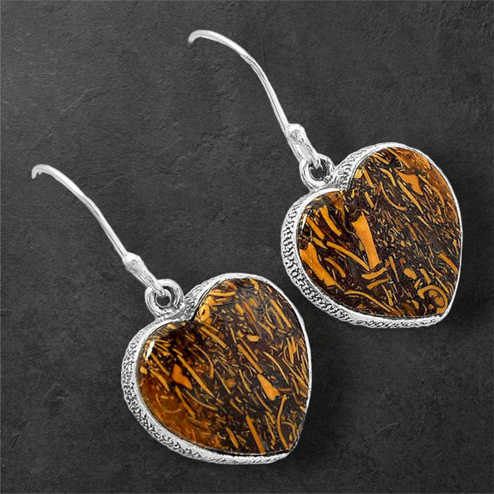 Coquina Fossil Jasper - India Earrings E-1022 SDE87627