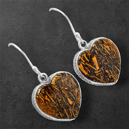 Coquina Fossil Jasper - India Earrings E-1022 SDE87627
