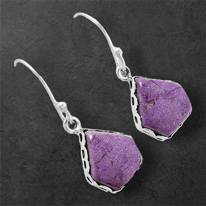 Natural Purpurite - South Africa Earrings E-1113 SDE87643