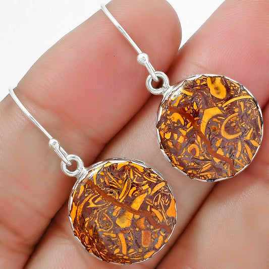 Coquina Fossil Jasper - India Earrings E-1113 SDE87648