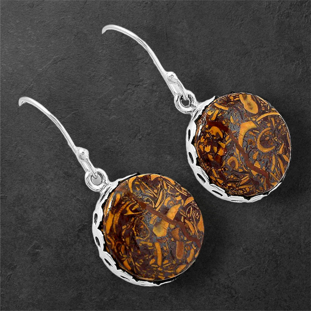 Coquina Fossil Jasper - India Earrings E-1113 SDE87648