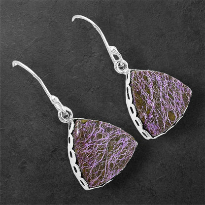 Natural Purpurite - South Africa Earrings E-1113 SDE87654