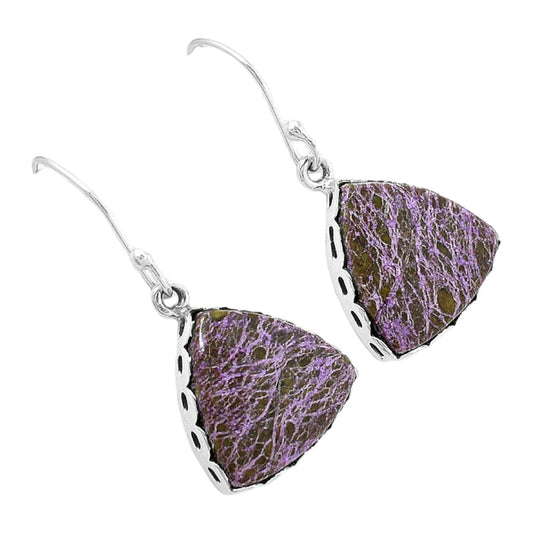 Natural Purpurite - South Africa Earrings E-1113 SDE87654