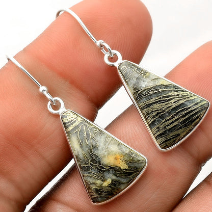 Natural Feder Pyrite Earrings E-1001 SDE87678