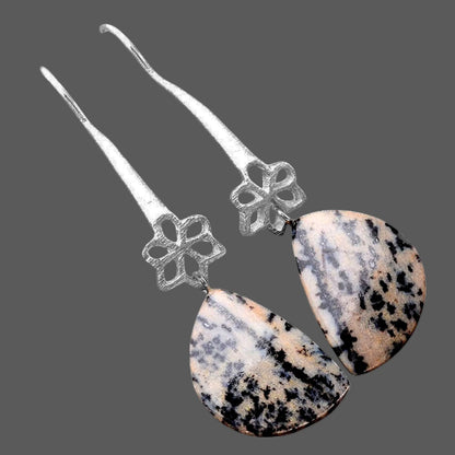 Russian Honey Dendrite Opal Matte Finish Earrings E-1205 SDE87725