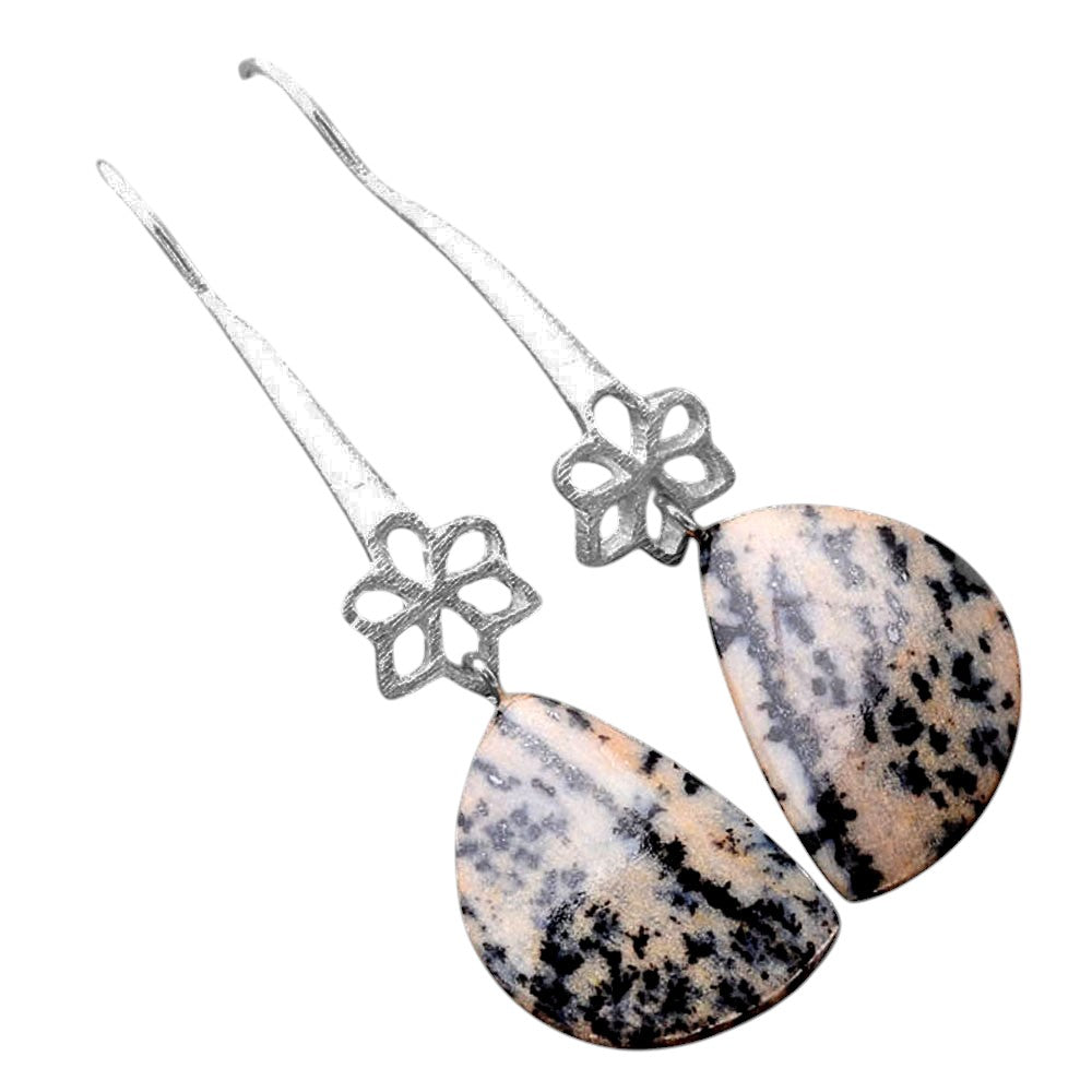 Russian Honey Dendrite Opal Matte Finish Earrings E-1205 SDE87725