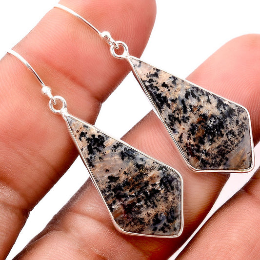 Natural Russian Honey Dendrite Opal Earrings E-1001 SDE87726