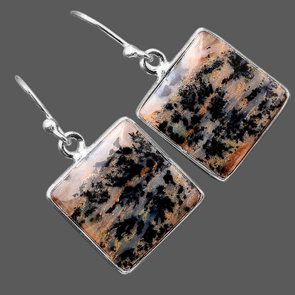 Natural Amethyst Sage Agate - Nevada Earrings E-1001 SDE87731