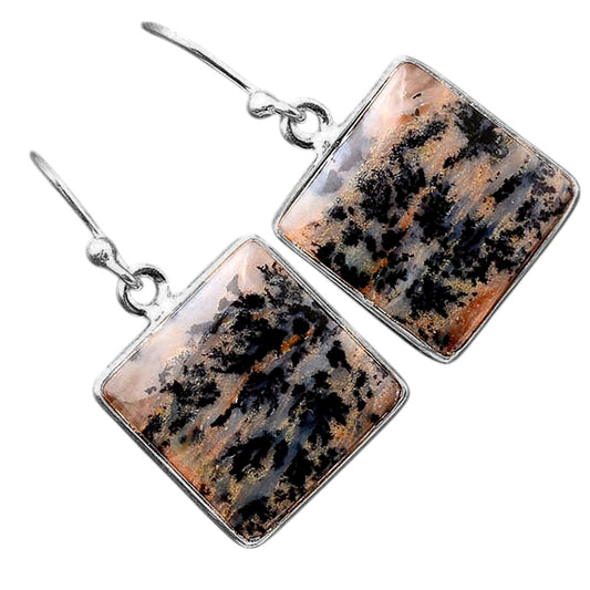 Natural Amethyst Sage Agate - Nevada Earrings E-1001 SDE87731