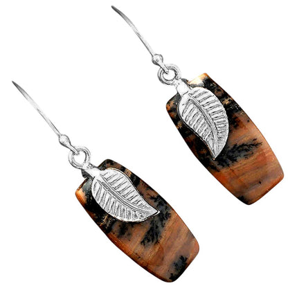 Natural Russian Honey Dendrite Opal Earrings E-1137 SDE87733