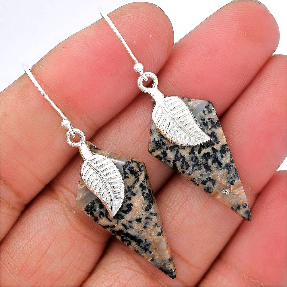 Natural Russian Honey Dendrite Opal Earrings E-1137 SDE87738