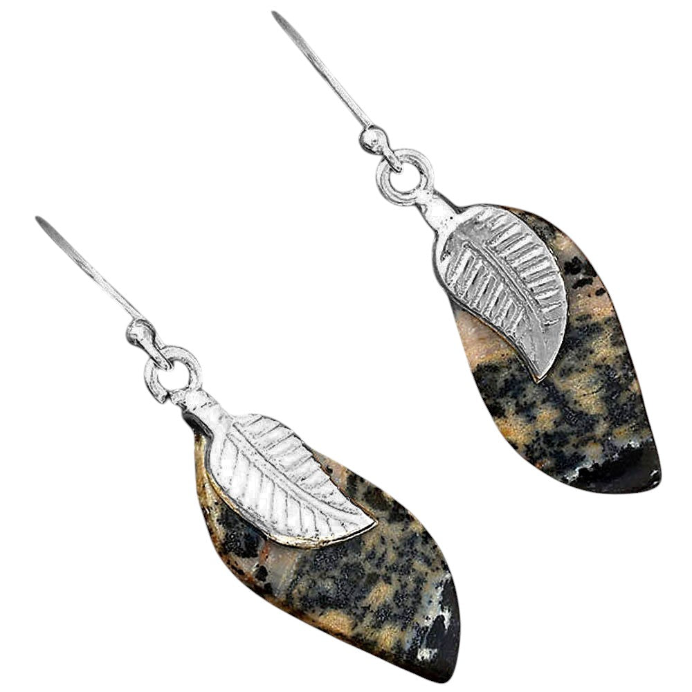 Natural Russian Honey Dendrite Opal Earrings E-1137 SDE87739