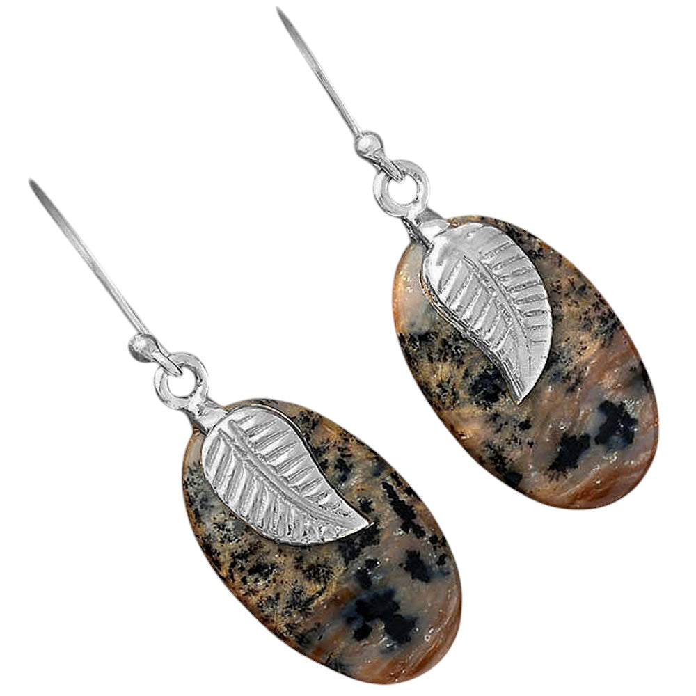 Natural Russian Honey Dendrite Opal Earrings E-1137 SDE87745