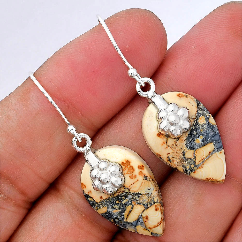 Natural Maligano Jasper - Indonesia Earrings E-1137 SDE87749