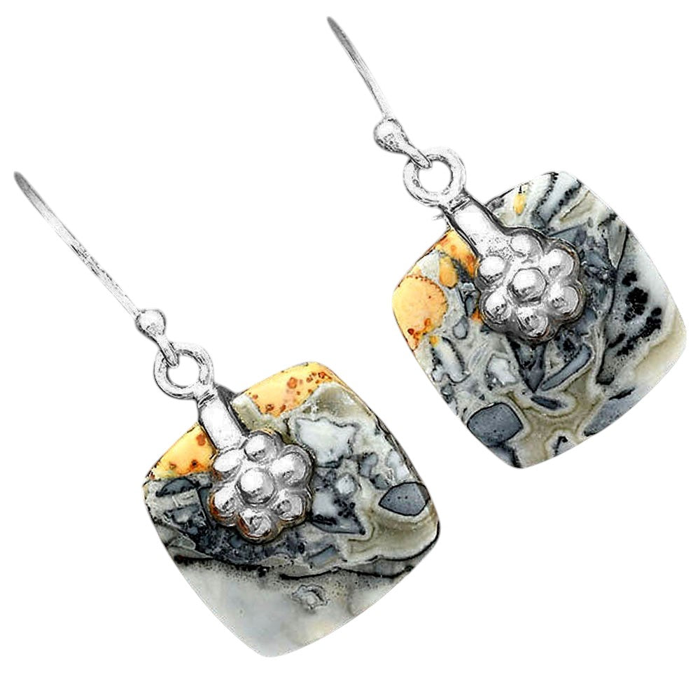 Natural Maligano Jasper - Indonesia Earrings E-1137 SDE87751