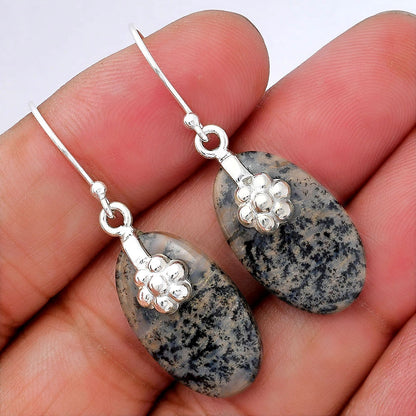 Natural Russian Honey Dendrite Opal Earrings E-1137 SDE87754