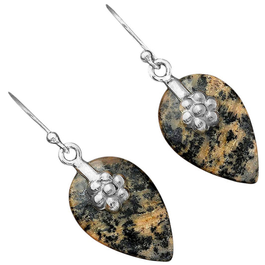 Natural Russian Honey Dendrite Opal Earrings E-1137 SDE87761