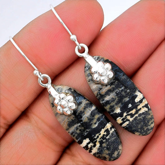 Natural Russian Honey Dendrite Opal Earrings E-1137 SDE87762