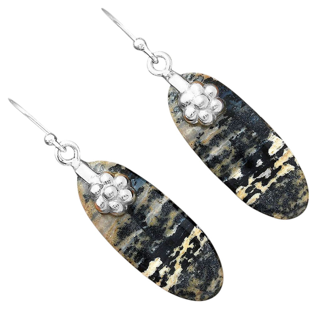Natural Russian Honey Dendrite Opal Earrings E-1137 SDE87762