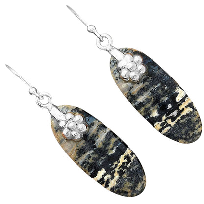 Natural Russian Honey Dendrite Opal Earrings E-1137 SDE87762