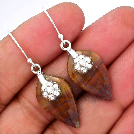 Natural Red Moss Agate Earrings E-1137 SDE87763