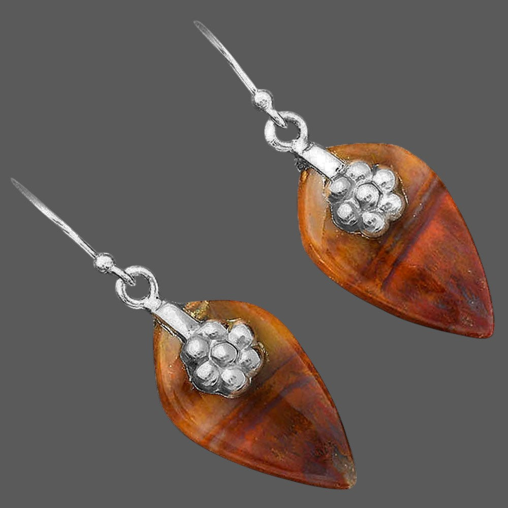 Natural Red Moss Agate Earrings E-1137 SDE87763