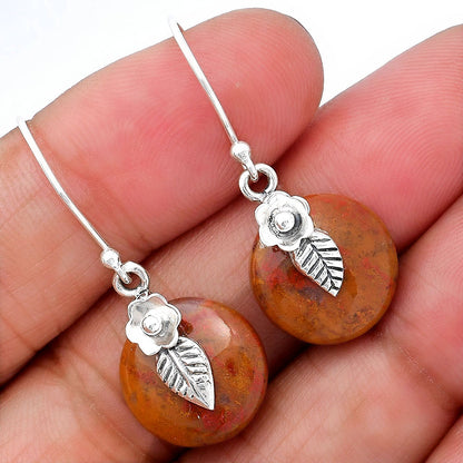 Natural Red Moss Agate Earrings E-1137 SDE87767