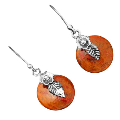 Natural Red Moss Agate Earrings E-1137 SDE87767