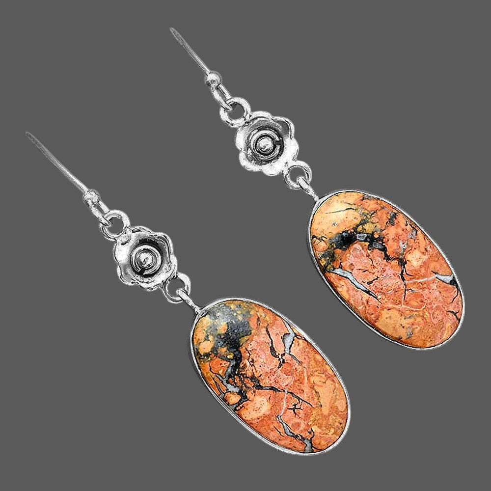 Natural Maligano Jasper - Indonesia Earrings E-1237 SDE87772