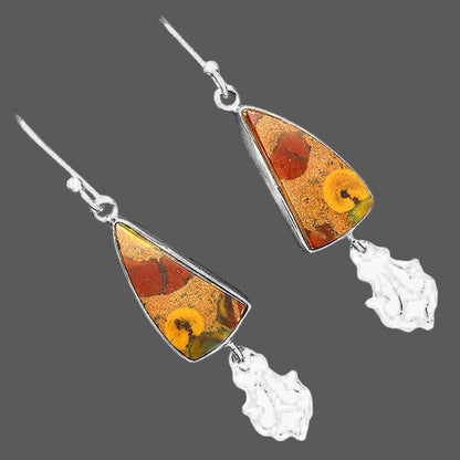 Natural Rhyolite - Rainforest Jasper Earrings E-1079 SDE87776