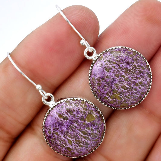 Natural Purpurite - South Africa Earrings E-1113 SDE87782