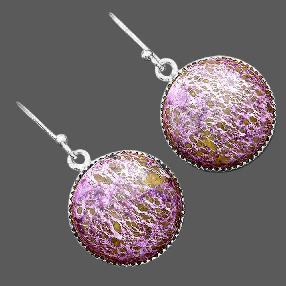 Natural Purpurite - South Africa Earrings E-1113 SDE87782