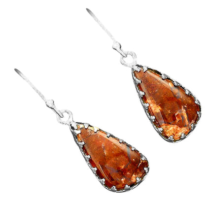 Natural Red Moss Agate Earrings E-1113 SDE87792