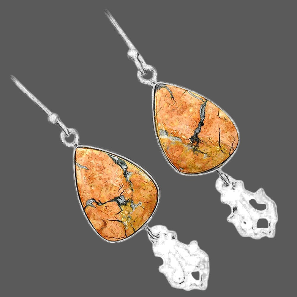 Natural Maligano Jasper - Indonesia Earrings E-1079 SDE87797