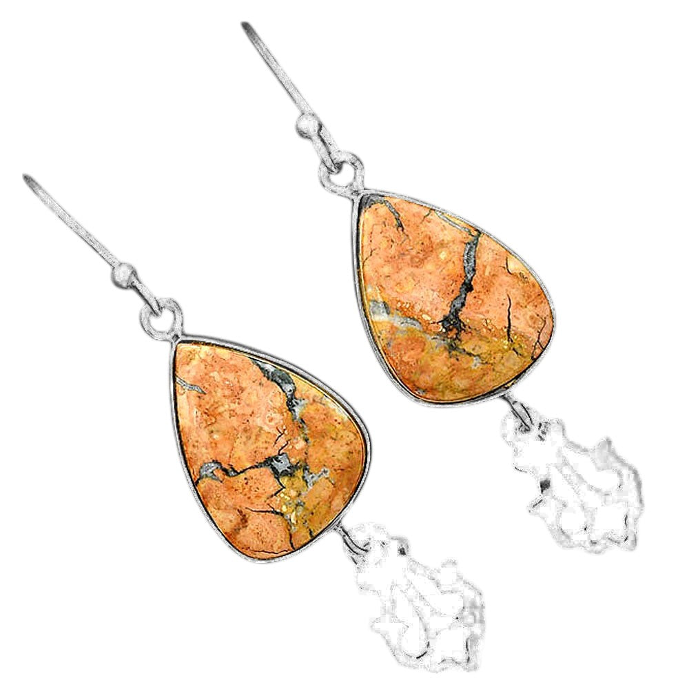 Natural Maligano Jasper - Indonesia Earrings E-1079 SDE87797