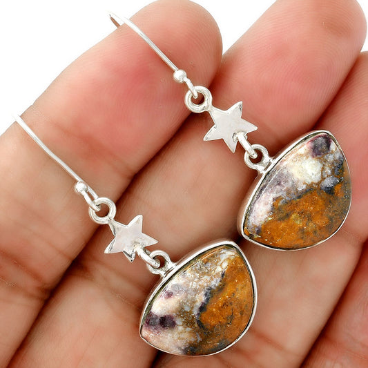 Natural Indian Blanket Jasper Earrings E-1094 SDE87798