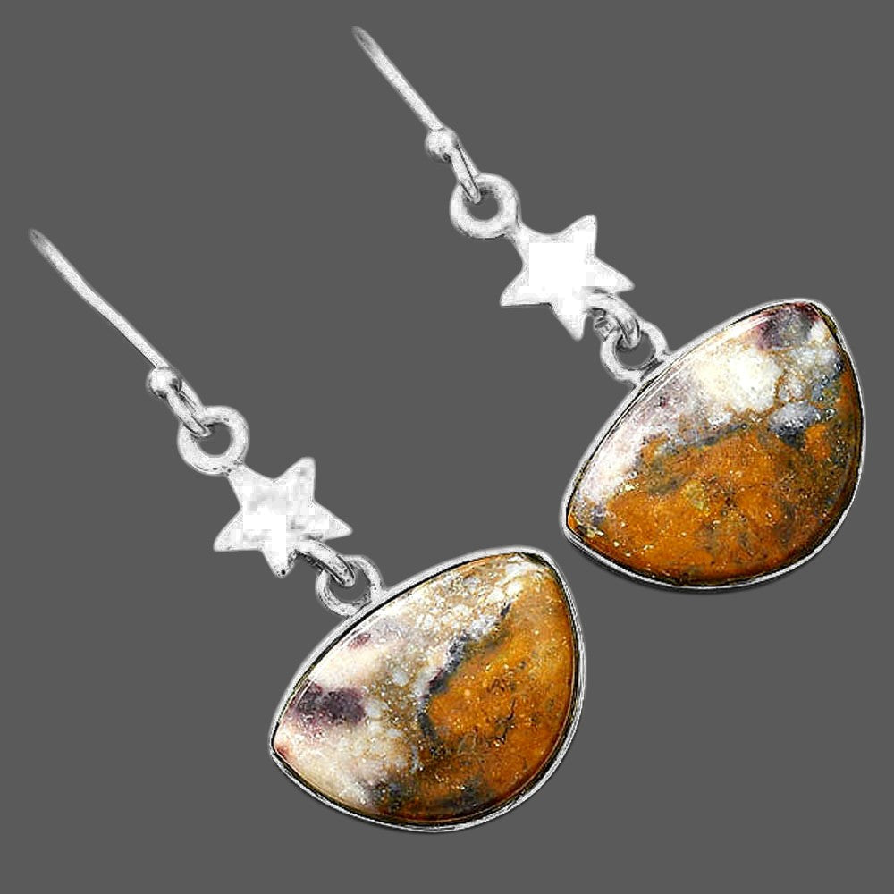 Natural Indian Blanket Jasper Earrings E-1094 SDE87798