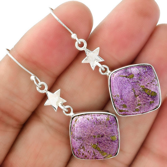 Natural Purpurite - South Africa Earrings E-1094 SDE87803