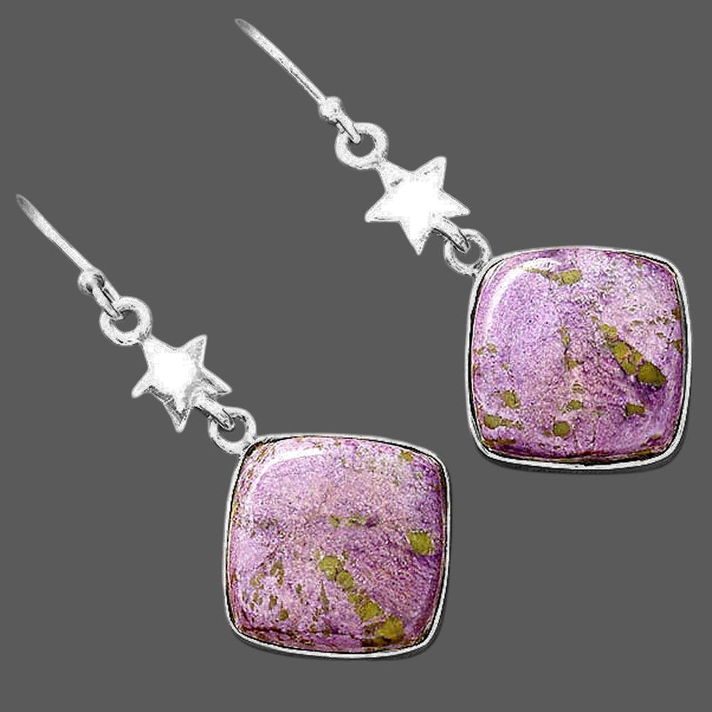 Natural Purpurite - South Africa Earrings E-1094 SDE87803