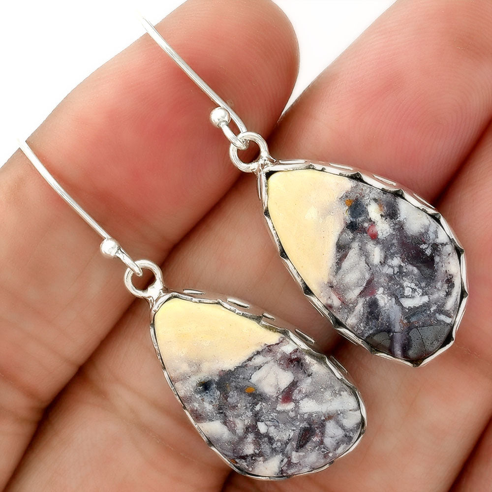 Natural Indian Blanket Jasper Earrings E-1113 SDE87805