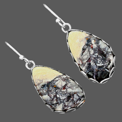 Natural Indian Blanket Jasper Earrings E-1113 SDE87805