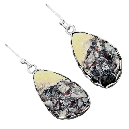 Natural Indian Blanket Jasper Earrings E-1113 SDE87805