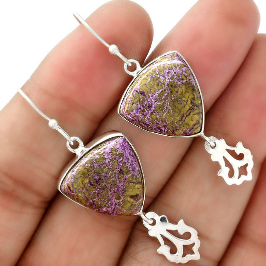 Natural Purpurite - South Africa Earrings E-1079 SDE87808