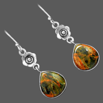 Turkish Rainforest Chrysocolla Earrings E-1237 SDE87809