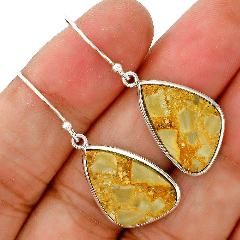 Natural Chert Breccia Crystal Earrings E-1001 SDE87819
