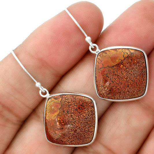 Natural Red Moss Agate Earrings E-1001 SDE87821